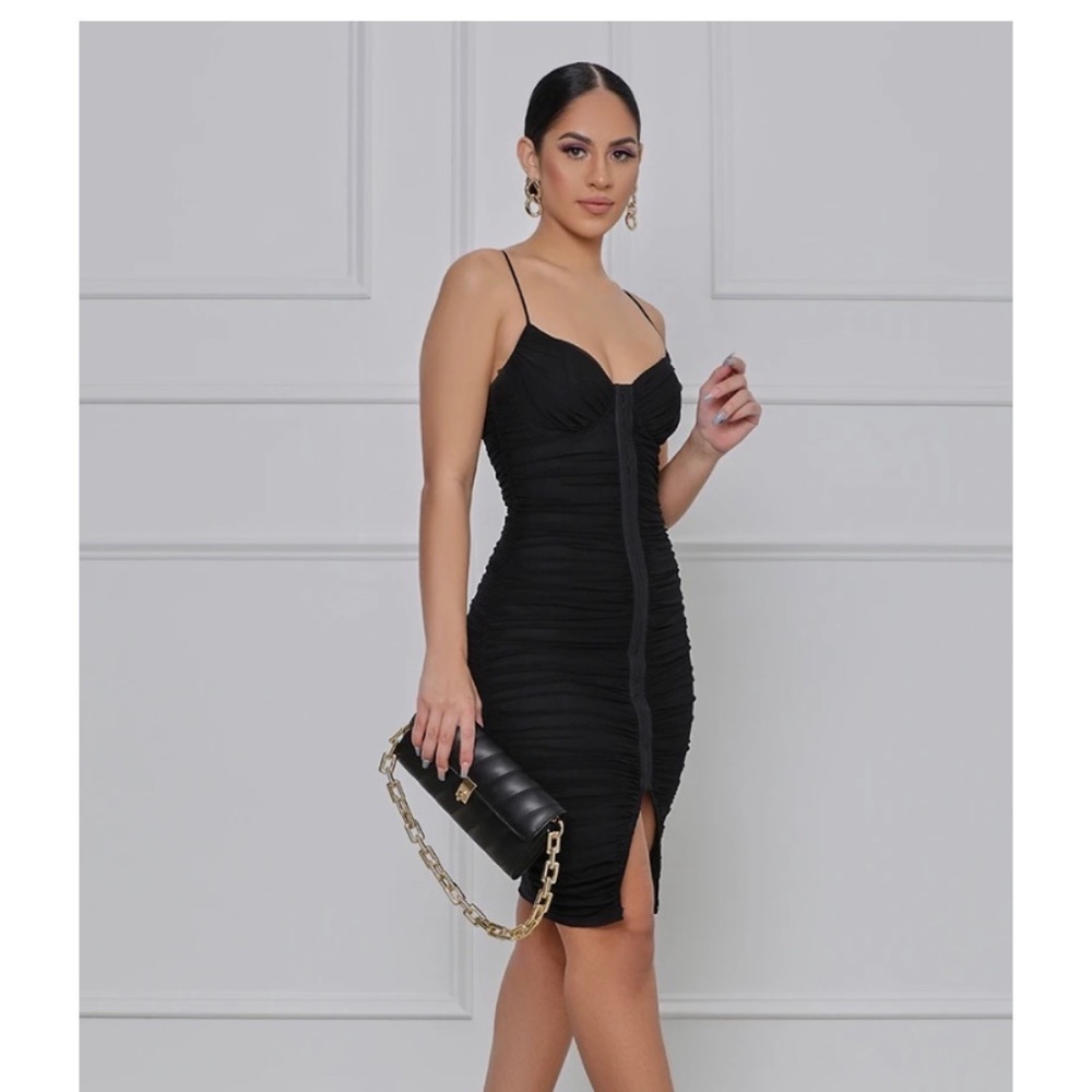 Lily’s Closet Midi Black Hook Eye Dress